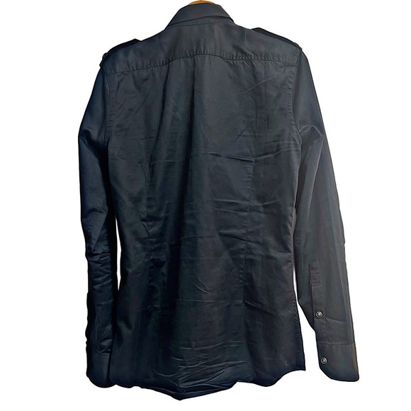 Authentic Gucci Tom Ford Black Star Studded Collar Military Epaulettes Shirt - Picture 7 of 13